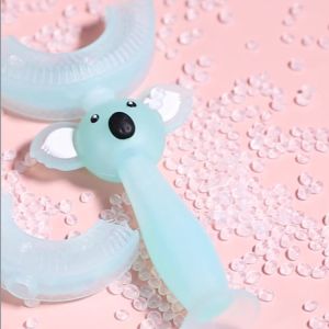 Buy cheap 360 Manual Baby Silicone Teether Toothbrush Eco Friendly Bear Shaped from wholesalers