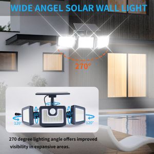 Solar Motion Sensor Light 500LM 3000K 6000K Dual Color Outdoor