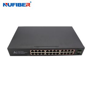 Buy cheap Gigabit POE Switch 24*10/100/1000Mbps PoE port to 2*1000M SFP Slot DESKTOP/Rack Mounting with Bracket product