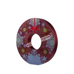 Buy cheap Custom Empty Christmas Chocolate Boxes Circle Shape With Food Tray from wholesalers