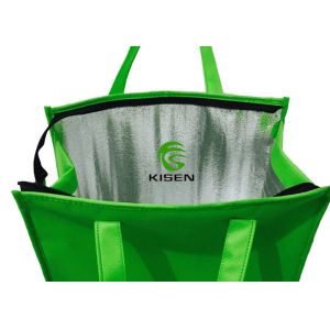 Buy cheap Non Woven Insulated Cooler Bags Green Color Customized LOGO For Picnic from wholesalers