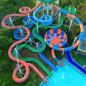 Buy cheap Spiral Water Slide For Amusement Park Fiberglass Equipment For Family Fun Customizable Size from wholesalers