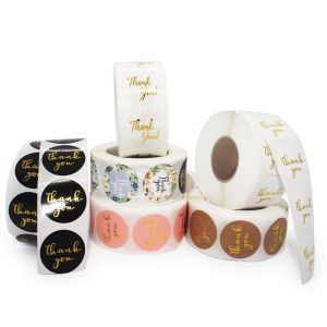 1000pcs Flexo Printing Adhesive Label Sticker Custom Plastic Round SGS