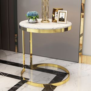 Buy cheap Stainless Steel Round Sofa Side Table Telephone Table Smooth Surface from wholesalers