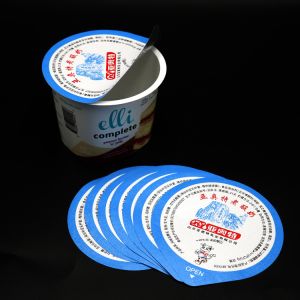 Buy cheap 40 Micron 98mm Yogurt Foil Lid Disposable Roundness Pre Cut PE Film from wholesalers
