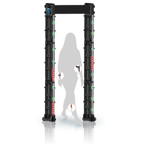 Folding Pull Bar Type Portable Metal Detector Walk Through Body Scanner