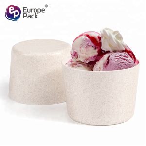 Eco Friendly Biodegradable New Material Wheat Straw Plastic Dessert Cup