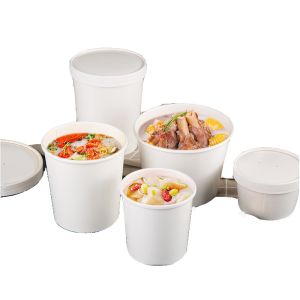 Buy cheap 32oz 960ml Custom printing prorridge packaging cup leakproof white kraft cup logo printed from wholesalers