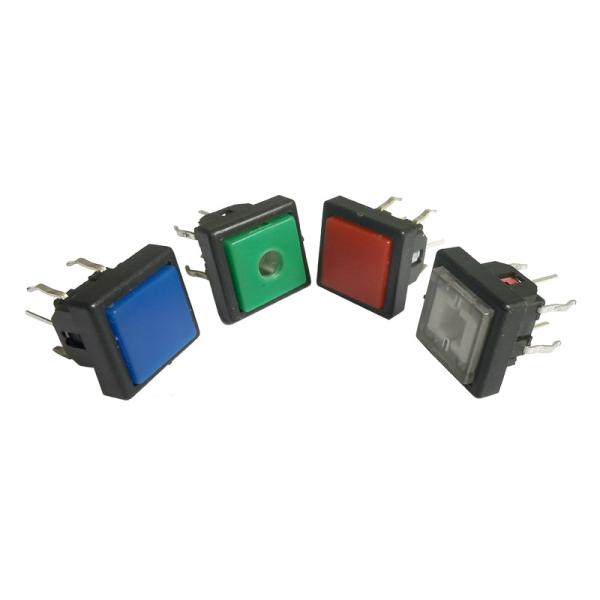 Quality Illumination Tactile Switch,Square Cover Silicone Cap Led Push Button Tact Switch ,Lamp Switch,Illumination Tact Switch for sale
