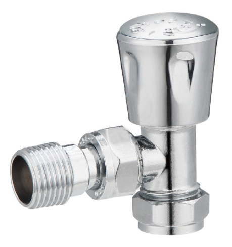 Buy cheap Modern Angled Radiator Valves 1/2'' For 15 mm Copper Pipe With Valve Tail Chrome Plated from wholesalers