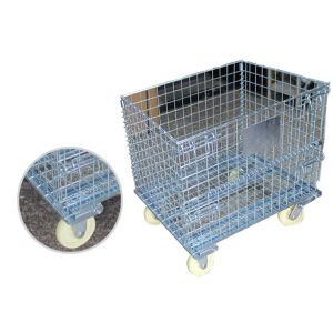 Buy cheap Heavy Duty Galvanized Collapsible Wire Container For Freezers Passed Salt Spray Test from wholesalers