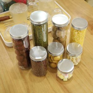 Customized Pressure Sensitive Sealing Plastic Jar Containers with 65mm Diameter