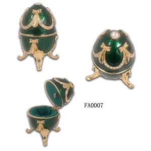 Faberge Egg Trinket Box Pewter Faberge Egg Trinket Box