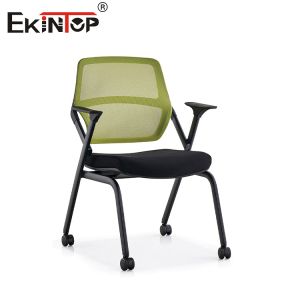 Buy cheap Foldable 3D Armrests Training Chair Green Mesh Back With Wheels from wholesalers