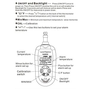 Buy cheap Kitchen Digital Food Thermometer Waterproof IP68 With Temperature Alarm from wholesalers