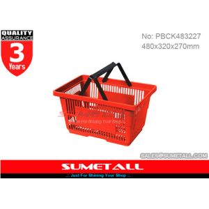 Buy cheap Supermarket Plastic Shopping Basket With Handles from wholesalers