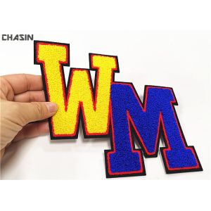 Buy cheap Chenille Alphabet Sewn Patches  ,  Custom Chenille Patches No Minimum from wholesalers
