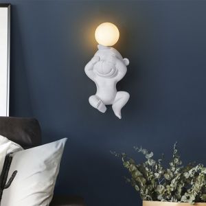 Buy cheap Cute Monkey Bear Mouse Children Room Wall Light with G4 Bulb Resin Doll Wall Light(WH-OR-141) from wholesalers