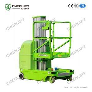 Buy cheap 7.5 Meters Electrical Aerial Work Platform Single Mast Hydraulic Lift Equipment 125Kg Loading Capacity from wholesalers