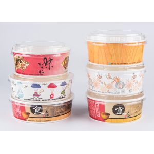 Buy cheap Biodegradable Paper Soup Bowls With Lids Personalized Style 6- Colour Printing from wholesalers