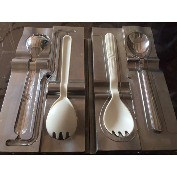 Quality Spoon Fork Tableware Custom Plastic Molding One - Time Two Cavities For Ice Cream for sale