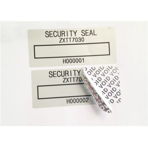 Buy cheap Low Residue VOID Printable Security Labels With Matt / Glossy Silver from wholesalers