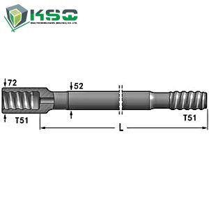 Buy cheap CNC Milling T51 Rock Drilling Tools Threaded Drill Rod Flushing Hole 21.5 mm from wholesalers