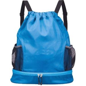 Buy cheap Drawstring Dry Wet Separation Beach Bag Backpack With Shoe Compartment from wholesalers