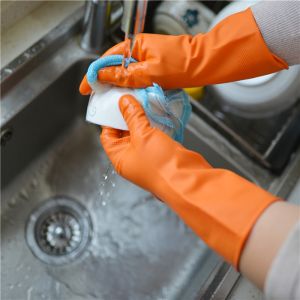 Buy cheap Soft Elastic Anti Slip Kitchen 40g Rubber Dishwashing Gloves from wholesalers