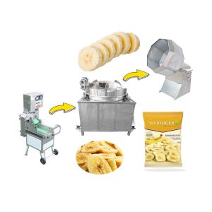 Buy cheap Philippine Banana Chips Slicing Machine Cutting Plantain Chips Making Machine Fruit and Vegetable Processing Machines Fryer 2020 from wholesalers