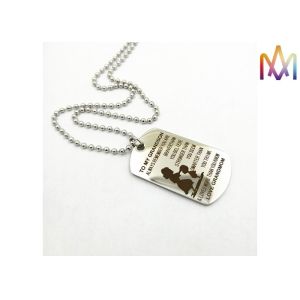 Buy cheap 2.5mm Thickness Waterproof Engraved Pendant Necklace from wholesalers