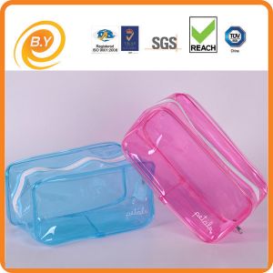 Buy cheap Sedex WCA Cosmetic Toiletry Bag Makeup PVC Clear Plastic Double Zipper 200mm from wholesalers