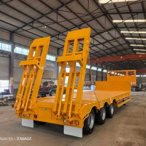 Buy cheap 3 Axles 60 Tons Heavy Duty Low Bed Semi Trailer from wholesalers