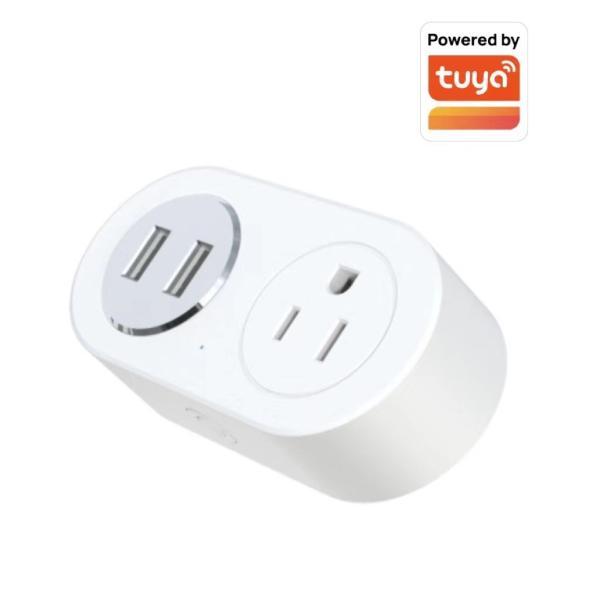 Buy cheap Smart Home US Standard WiFi Smart Plug (US1P+2U)With USB Charging Remote Control Work With Google&Alexa from wholesalers