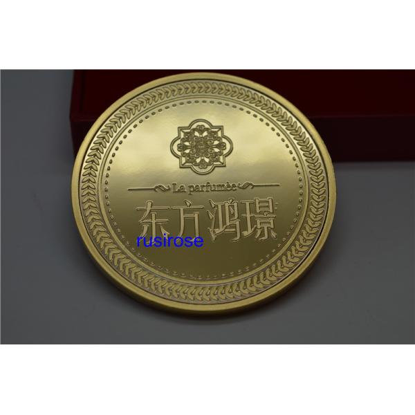 2019 new gold color commemorative coin, high-grade mirror coin with acrylic box