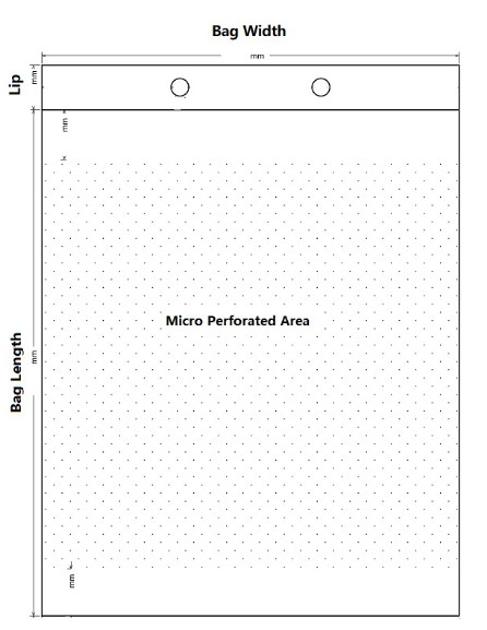 Quality Micro Perforated Plastic Bread Bags For Vegetables Keep Food Fresh for sale