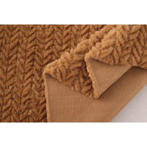 Recycled 100% Polyester Plush Fabric Soft Faux Rabbit Fur Fabrics for Clothing