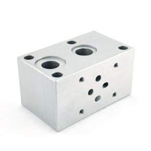 OEM Hydraulic Blocks Customized CNC Machining Parts CE RoHS Specification