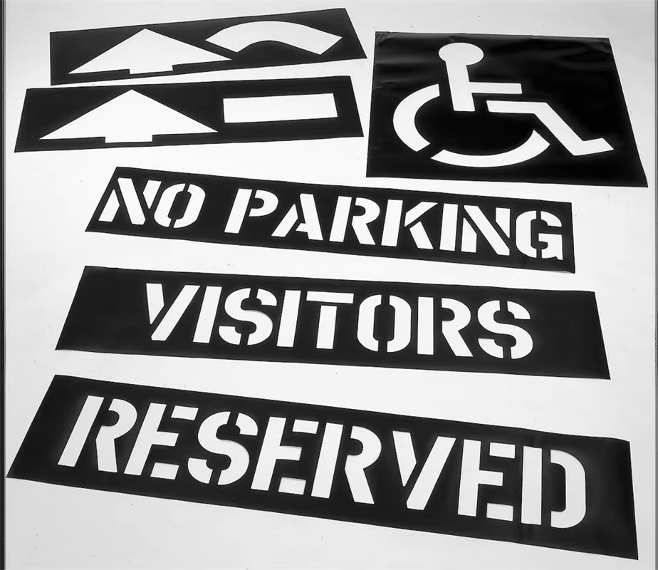 Buy cheap Custom Printed Wheelchair Stencil PVC Stencil Black Handicap Paint Stencils from wholesalers