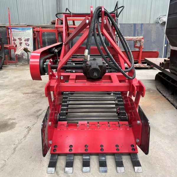 Quality Tractor-Towed Hydraulic Rock Picker for Effective Stone Picking and Handling Uneven Terrains for sale