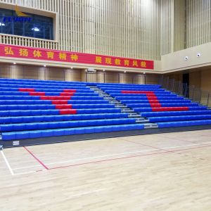 200-500 People Capacity Retractable Bleacher Seating Custom Width Straight Or