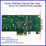 Buy cheap Femrice 1G Dual Port Fiber Optic Server Network Card, PCI Express x4 Network Adapter from wholesalers