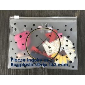 PVC Slider Frosted Zipper Bag ,Plastic Packing Bag With Zipper, Resealable Poly