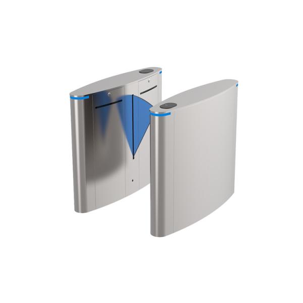 Quality AC100V Automatic Flap Barrier Turnstile 10mm Acrylic Face Recognition 100W for sale