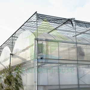 Sawtooth Plastic Film Multi-span Poly Tunnel Vegetable Hothouse Greenhouse For