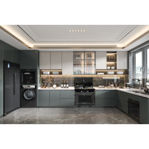 Buy cheap Modular Kitchen Cabinet with Drawer Sink for Modern Homes from wholesalers