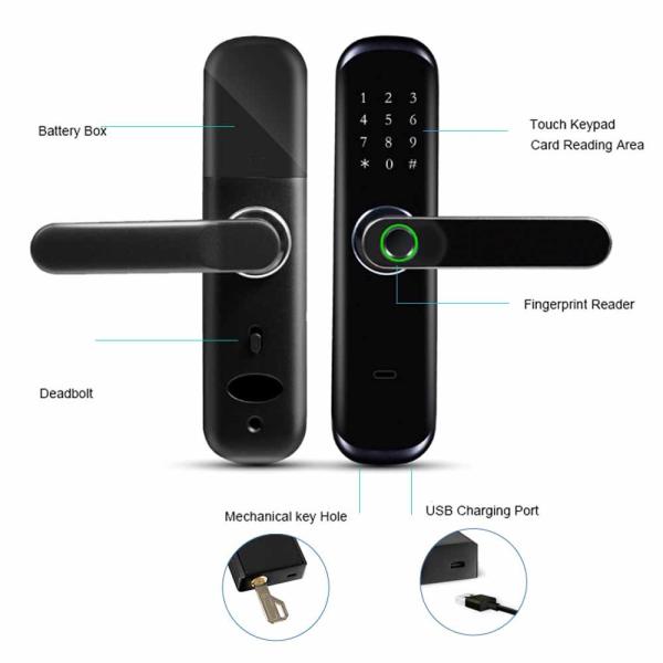 Buy cheap Home Smart Intelligent Lock Tuya Wifi App Security digital fingerprint door lock from wholesalers