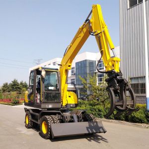 Buy cheap Engineering Wheel Hydraulic Excavator Machine Digging Trenches Wheeled Digger product