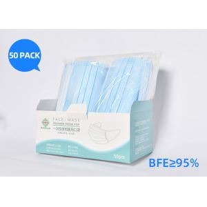 Buy cheap Breathable Anti-Virus Disposable Earloop Face Mask Latex Free For Hospital from wholesalers