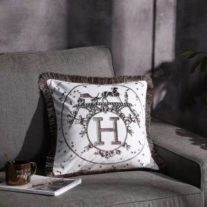 Tassel White Linen Tufted Cushion Cover Woven Couch Sofa Pillow